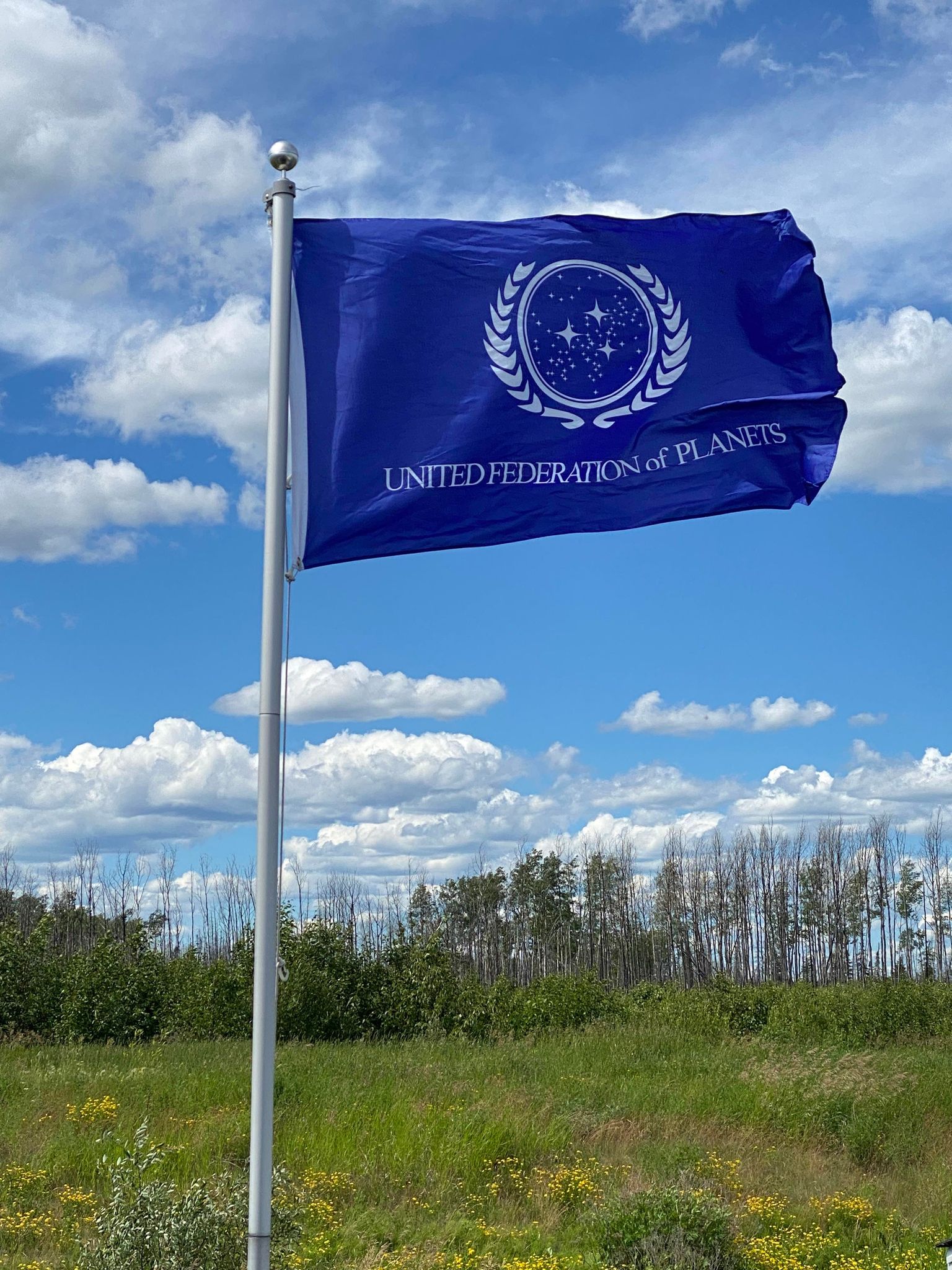 United Federation of Planets Flag at Deep Space 63. United Federation of Planets Flag at Deep Space 63.